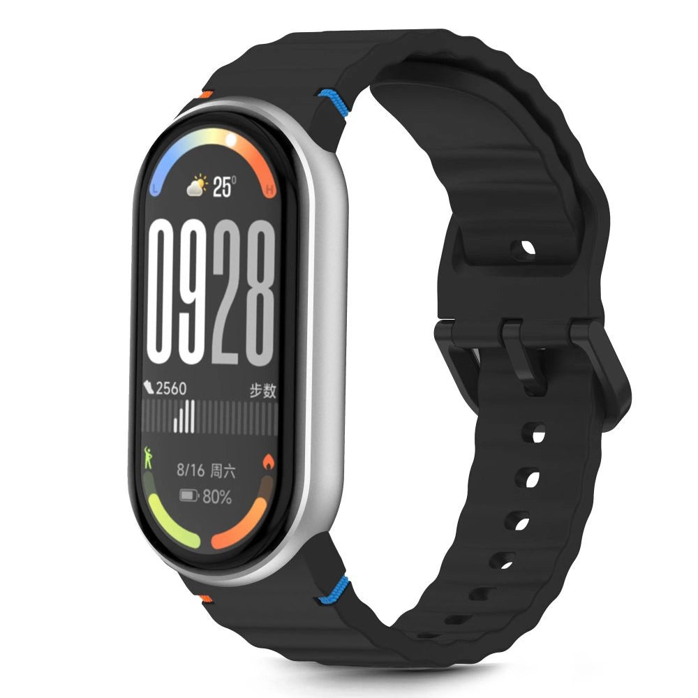 Tech-Protect Silicone Sport Strap til Xiaomi Smart Band 8 / 9 / 10 / NFC - sort