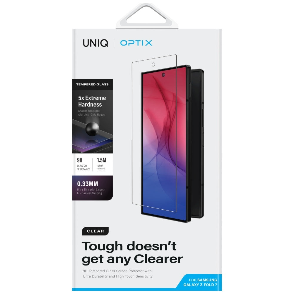 Uniq Optix Clear temperet glas til Samsung Galaxy Z Fold 7