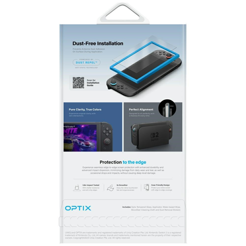 Uniq Optix Matte Glass til Nintendo Switch 2