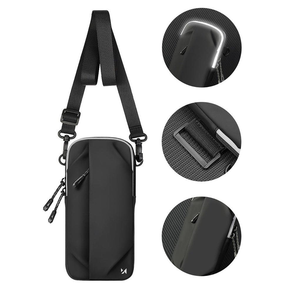 Wozinsky WSDB-B-armbånd telefonpose til løb - sort