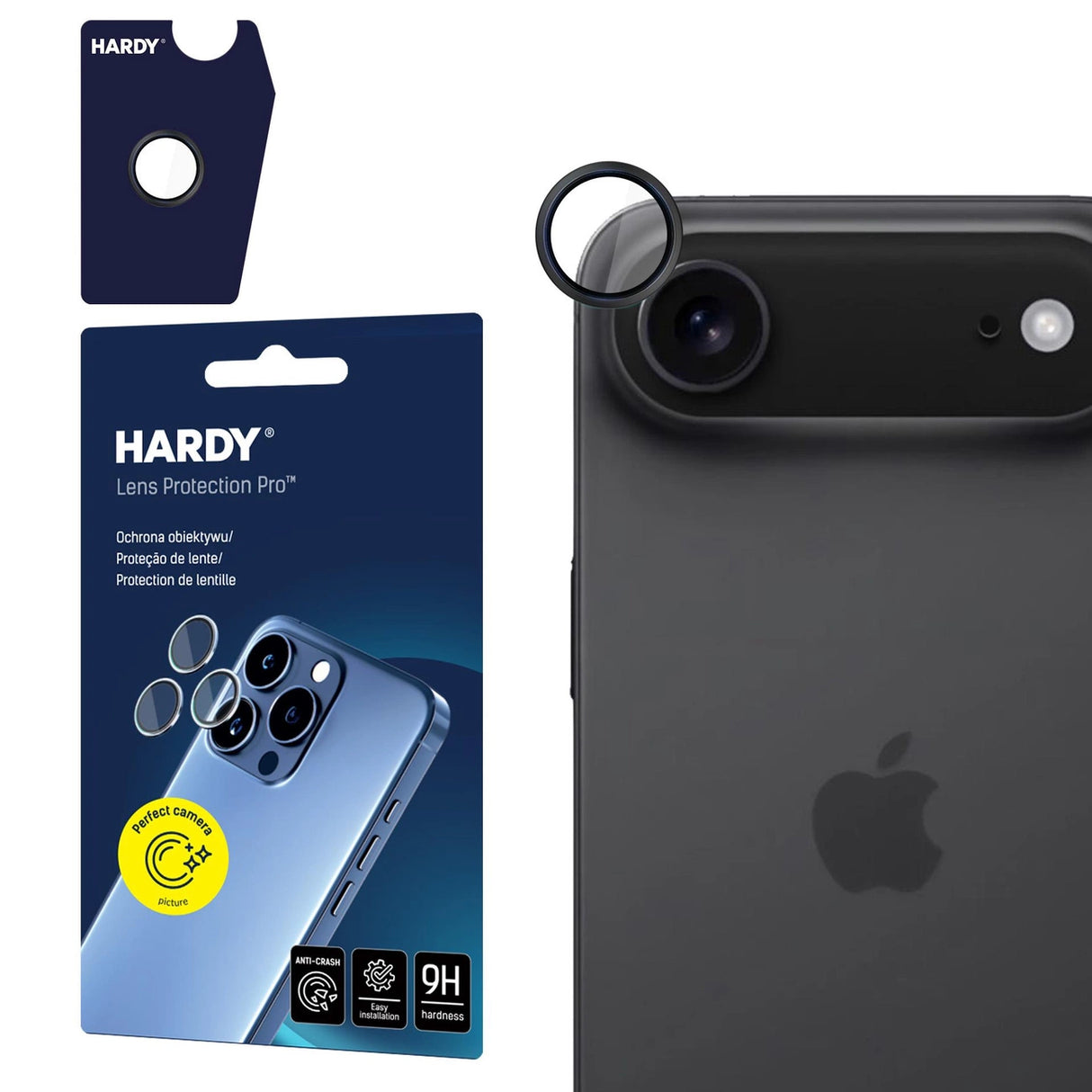 3mk HARDY Lens Protection Pro til iPhone 17 Air - sort