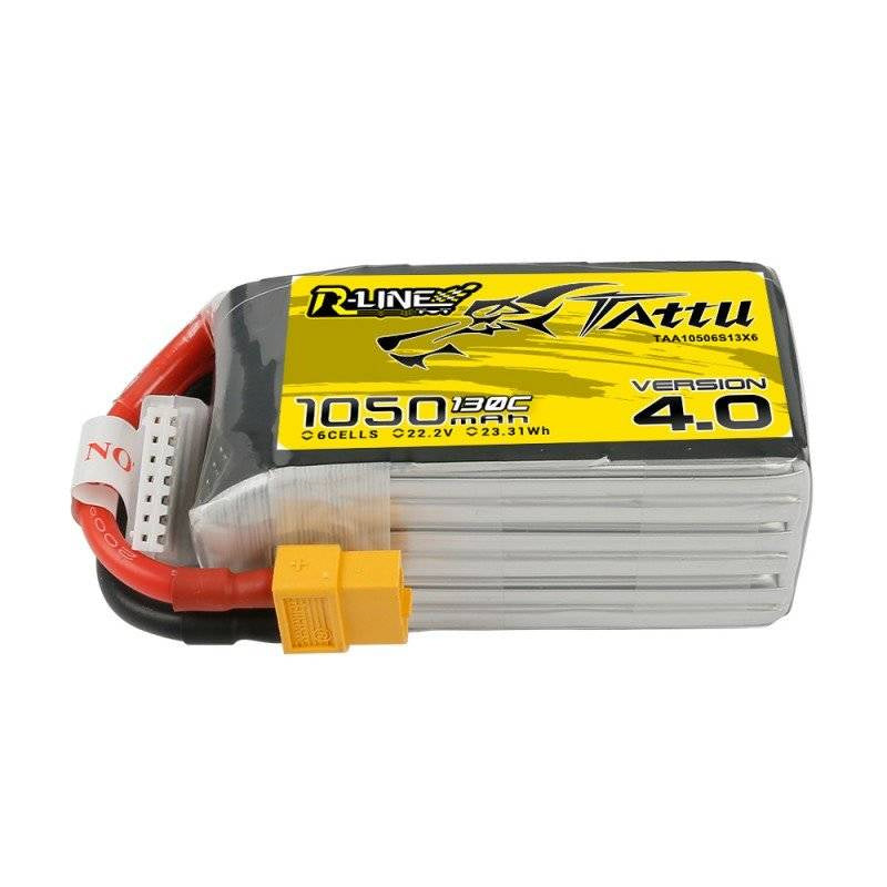 Tattu R-Line 4.0 1050mAh 22.2V 130C 6S1P XT60 Batteri