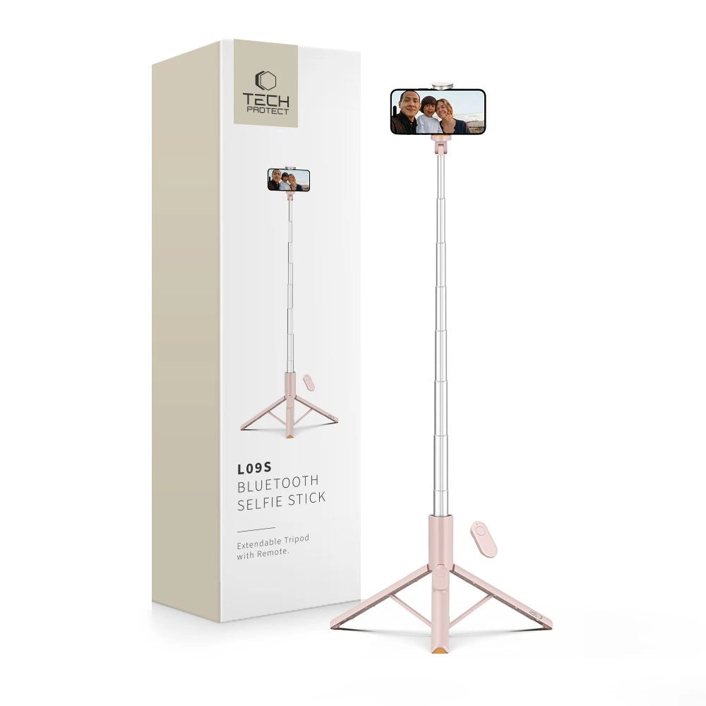 Selfie Stick Tech-Protect L09S med Stativ - Pink