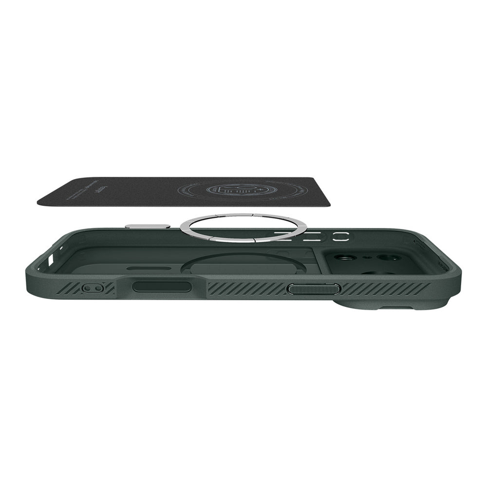 Spigen Optik Armor MagSafe Case til iPhone 17 Pro Max - Grøn