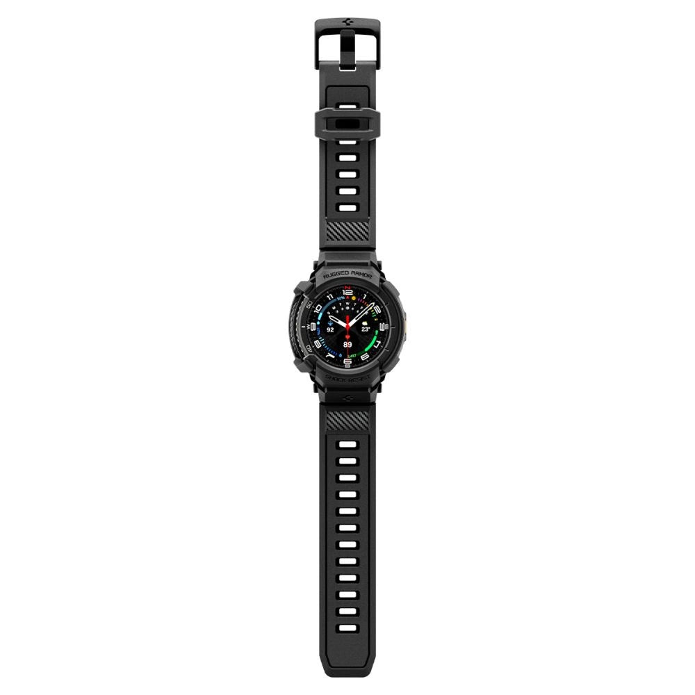 Spigen Rugged Armor Pro Strap for Samsung Galaxy Watch 8 Classic 46mm - Matte Black