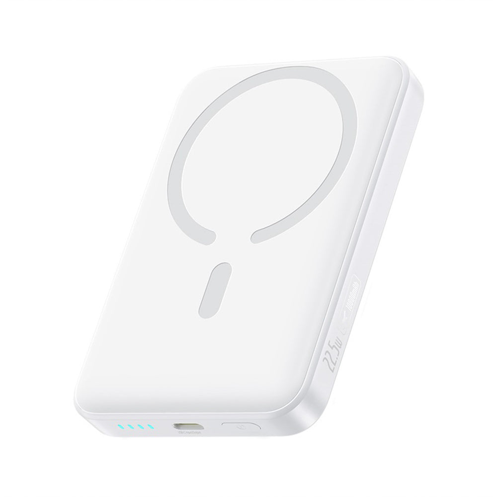 Baseus EnerFill FM11 Ultra-Mini 10000mAh 22.5W MagSafe Compatible Power Bank with Baseus Simple USB-C 20V/3A 30cm Cable - White