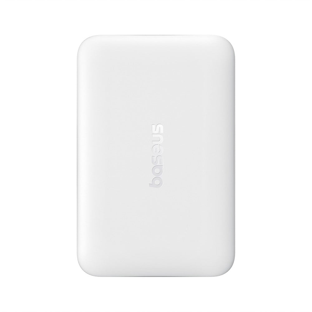 Baseus EnerFill FM11 Ultra-Mini 10000mAh 22.5W MagSafe Compatible Power Bank with Baseus Simple USB-C 20V/3A 30cm Cable - White
