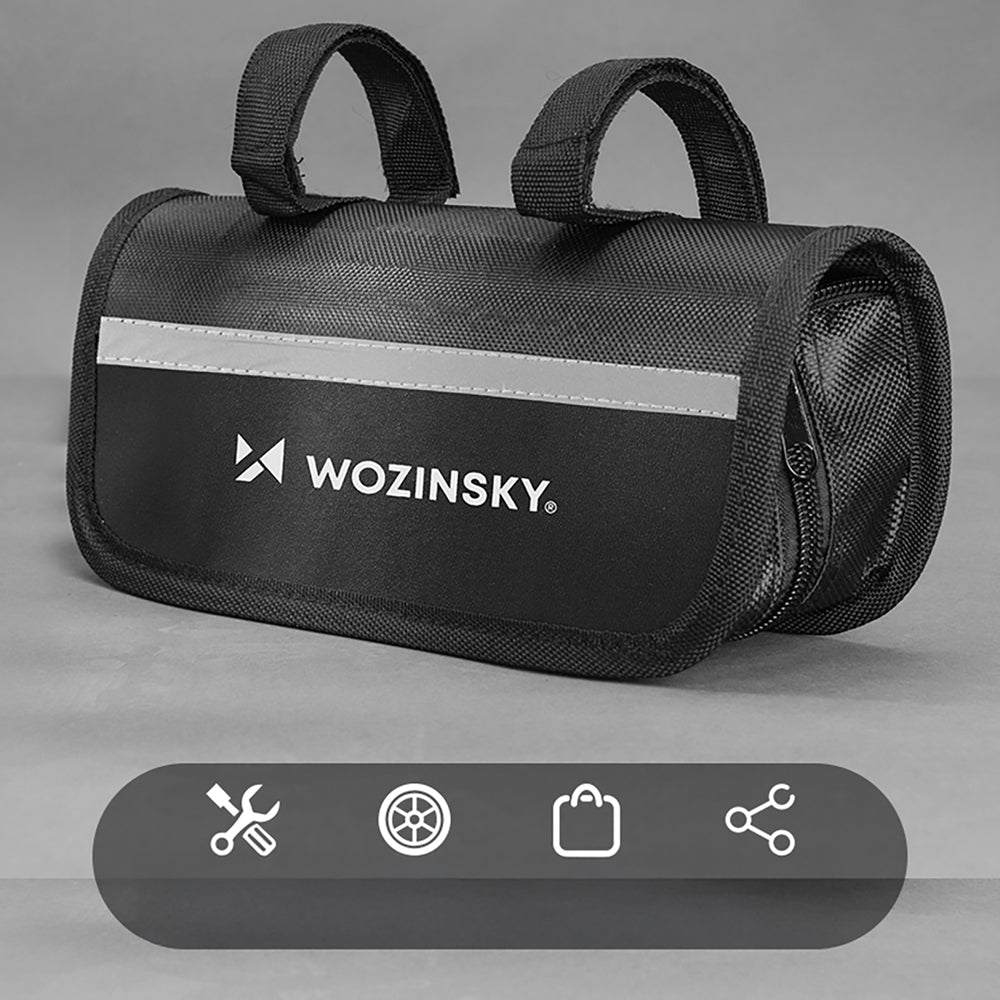 Wozinsky WMZ-01N værktøjssæt, 16-i-1 cykel multitool, pumpe, skiftnøgler, indre rør kit - sort