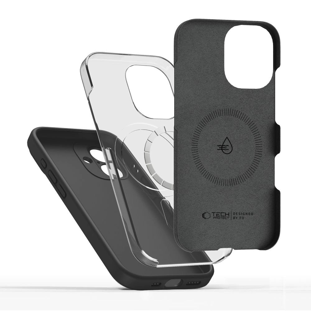 Tech-Protect Silicone MagSafe Case til iPhone 17 - sort