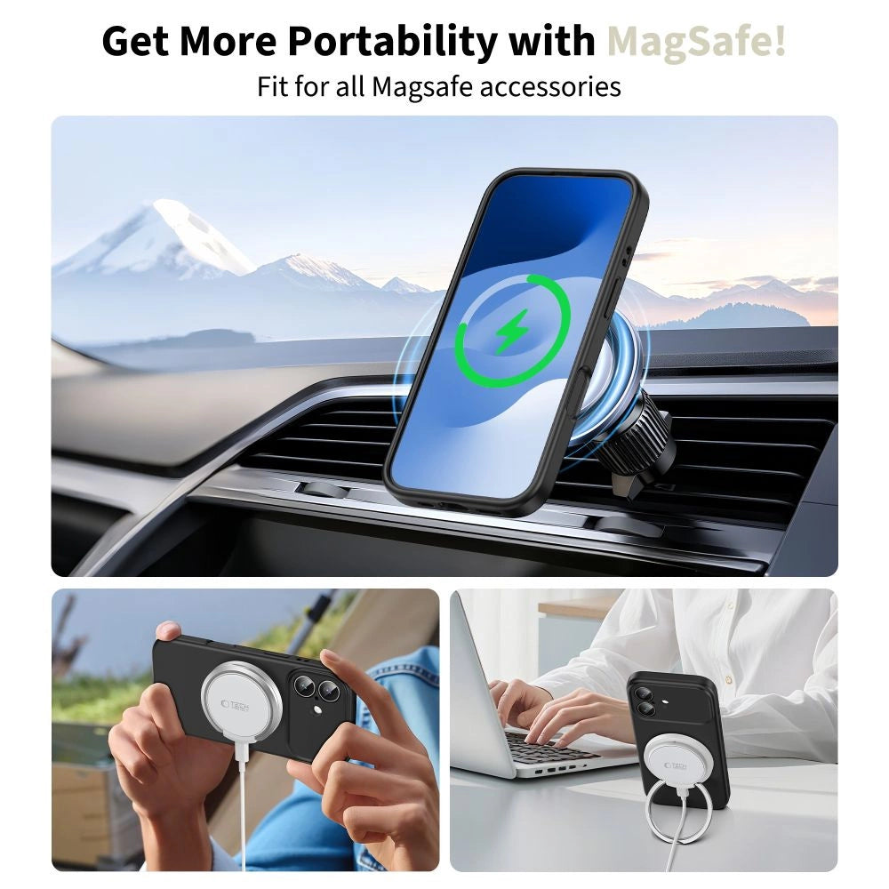 Tech-Protect Silicone MagSafe Case til iPhone 17 - sort