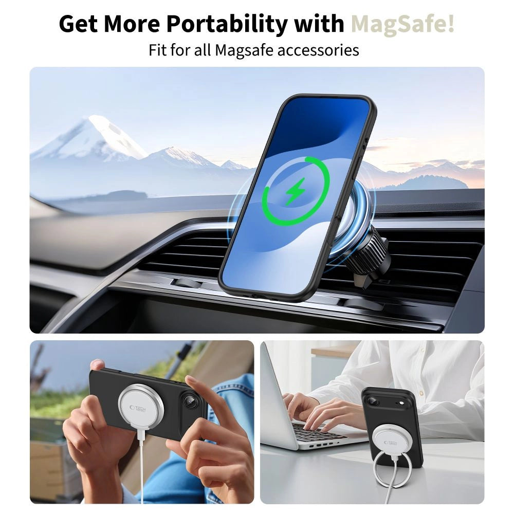 Tech-Protect Silicone MagSafe Case til iPhone 17 Air - sort