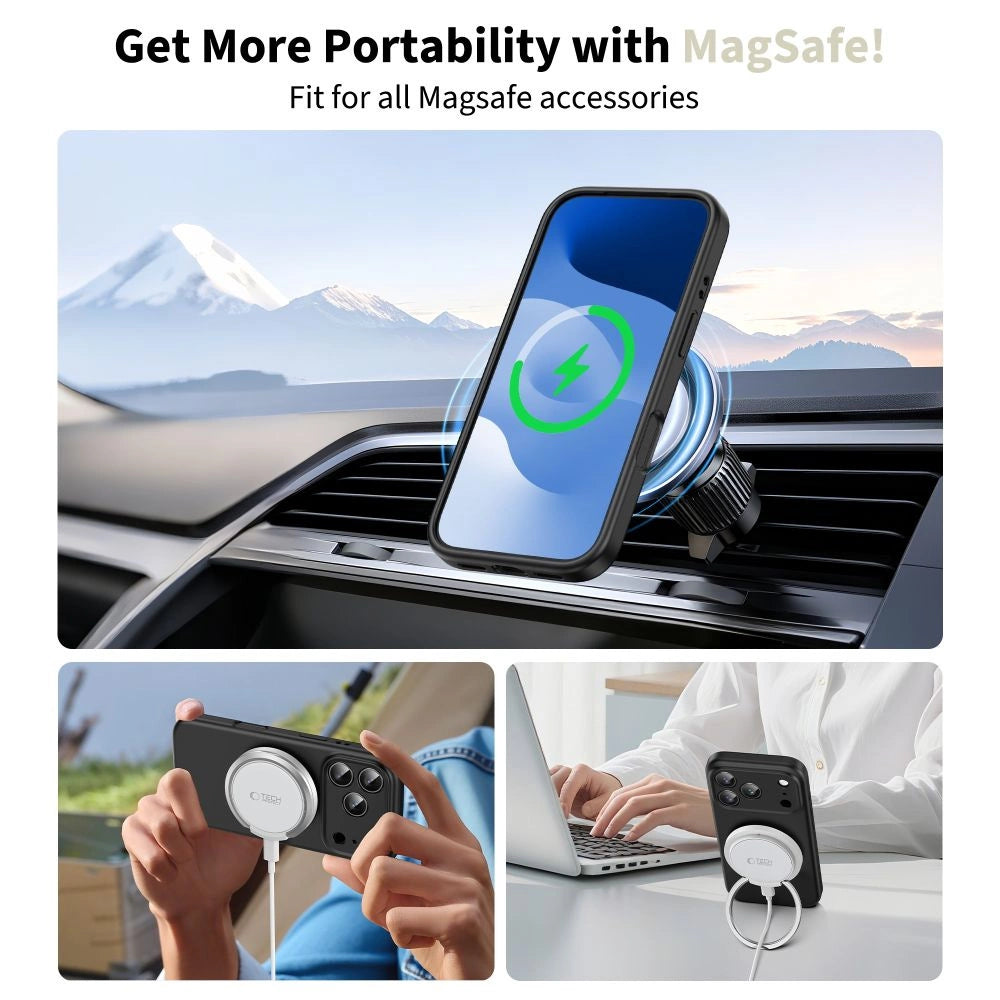 Tech-Protect Silicone MagSafe Case til iPhone 17 Pro - sort