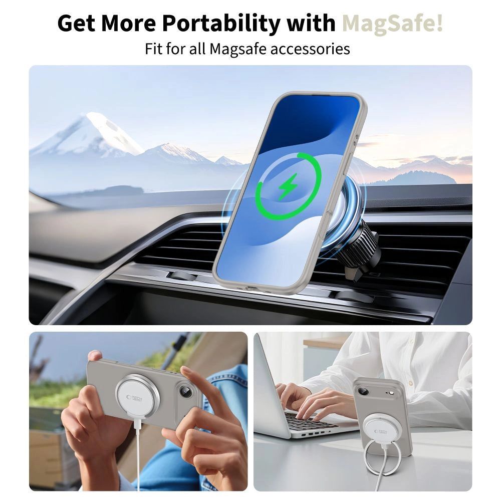 Tech-Protect Silicone MagSafe Case til iPhone 17 Air - Grå