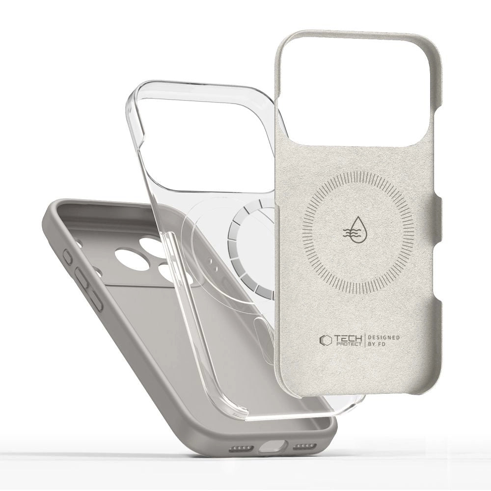 Tech-Protect Silicone MagSafe Case til iPhone 17 Pro Max - Grå