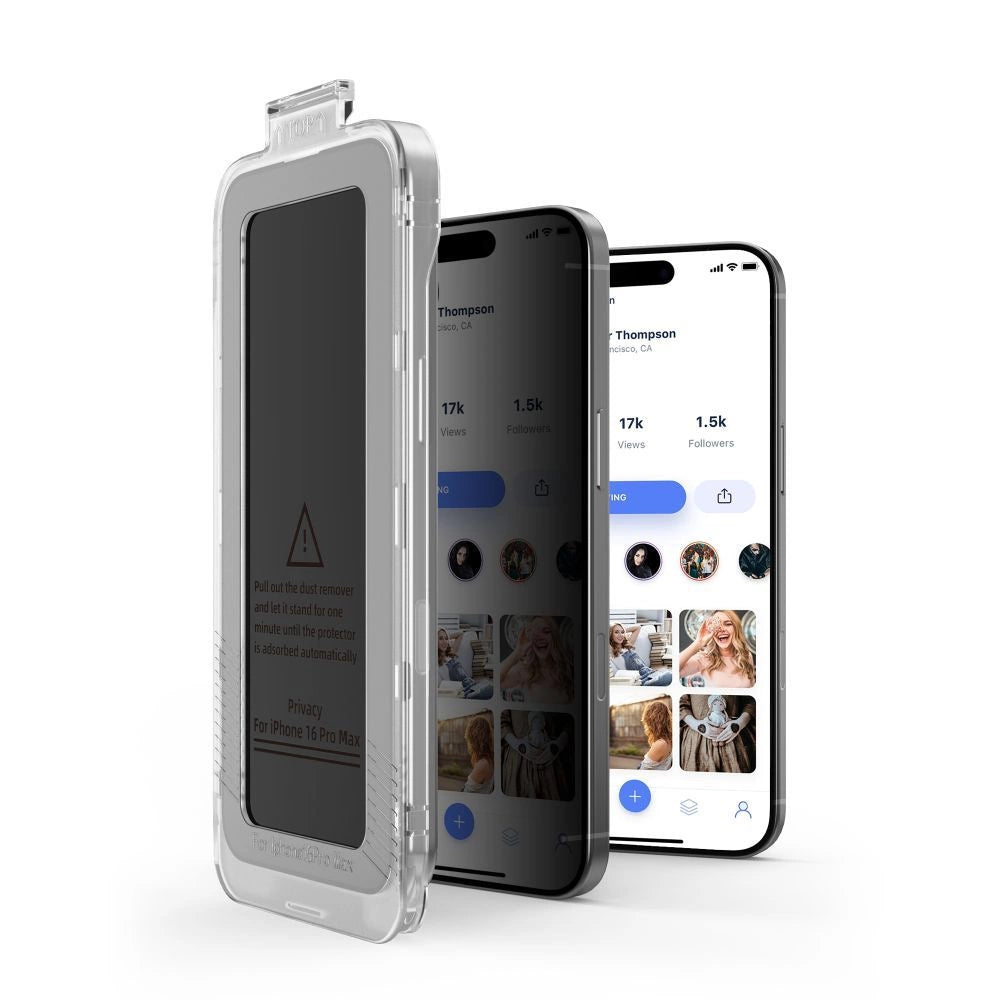 Tech-Protect Quick Set Spy+ Privacy Glass 2-pakke til iPhone 14 Pro