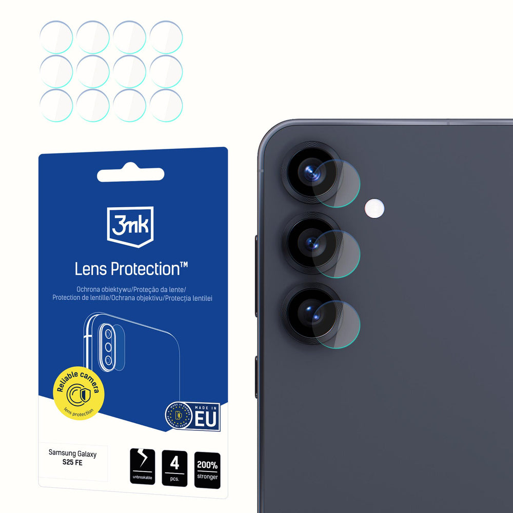 Kamera objektiv glas 3mk Lens beskyttelse Samsung Galaxy S25 FE