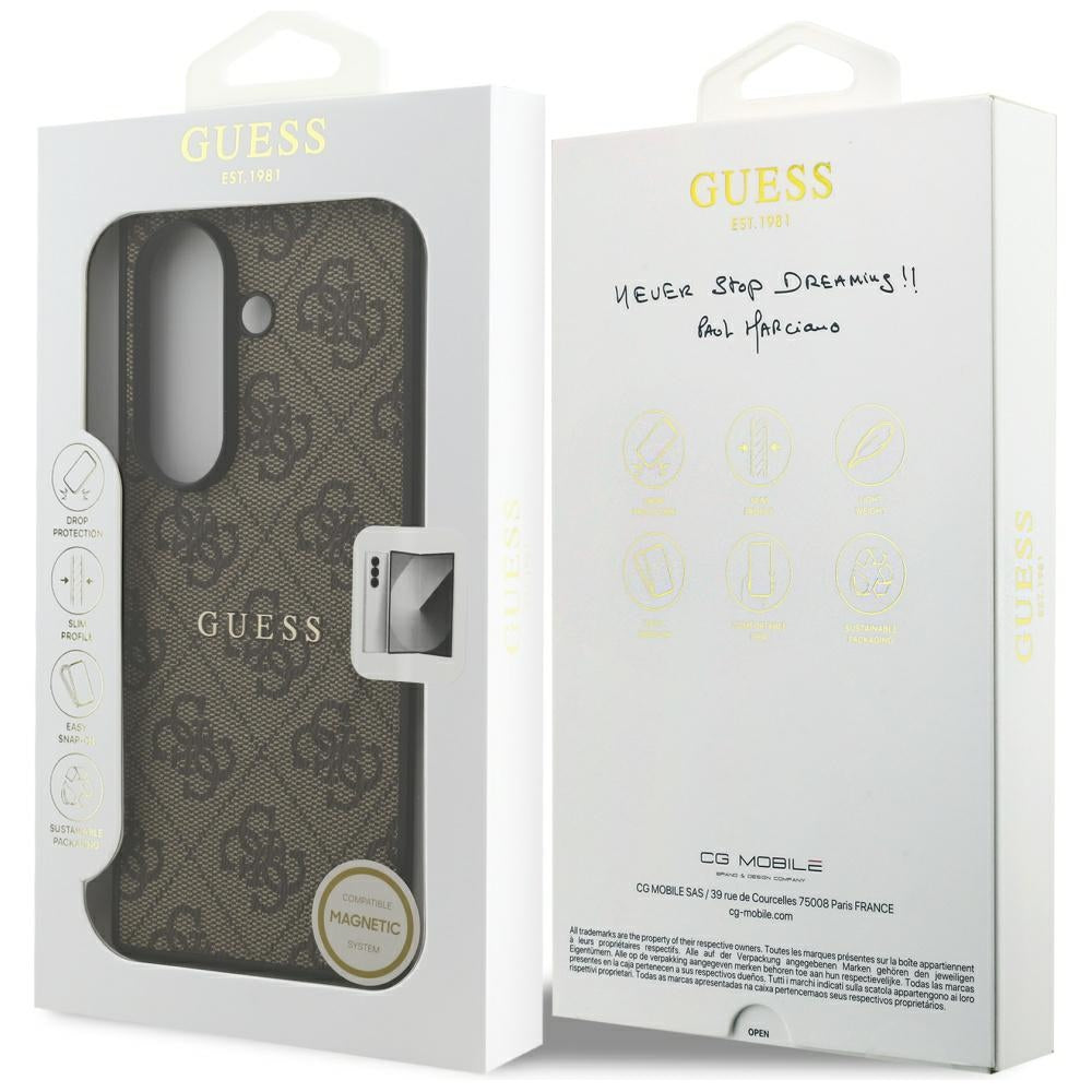 Guess 4G Classic MagSafe Case for Samsung Galaxy Z Fold7 - Brown