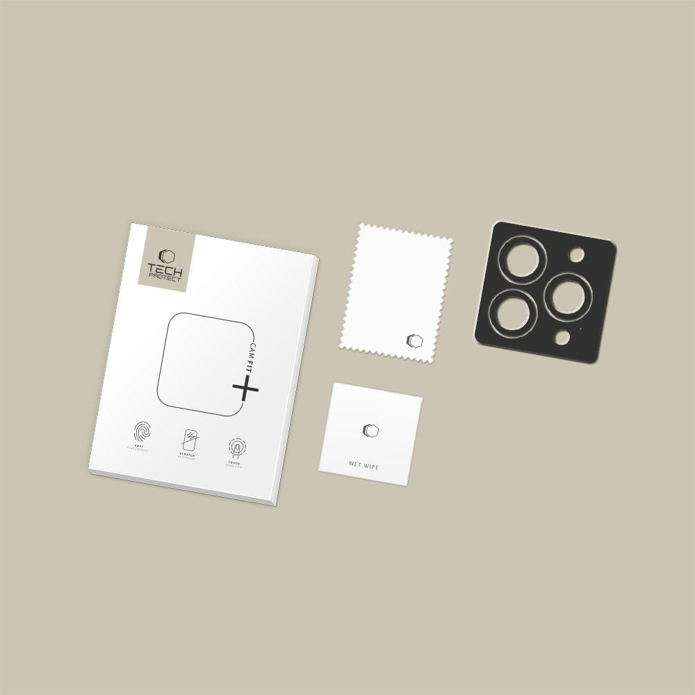 Tech-Protect Camring Fit+ Camera Cover til iPhone 14 Pro / Max / 15 Pro / Max / 16 Pro / Max / 17 Pro / Max - sort