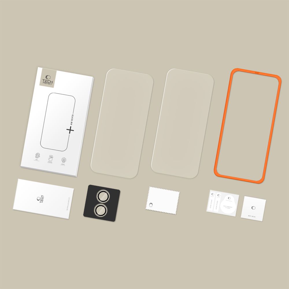 Tech-Protect Easy Set+ 3-pack hærdet glas til iPhone 17 - gennemsigtigt