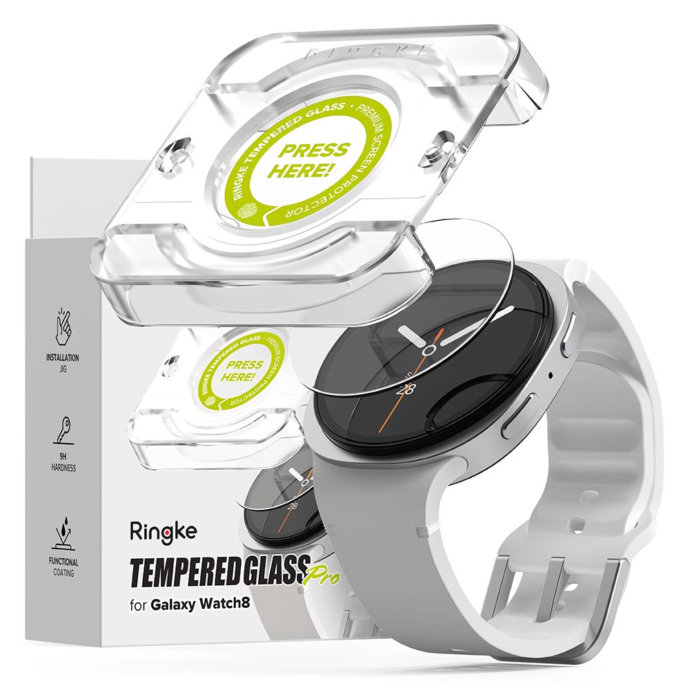 Ringke temperet glas Pro 2-pakke til Samsung Galaxy Watch 8 40 mm - Clear