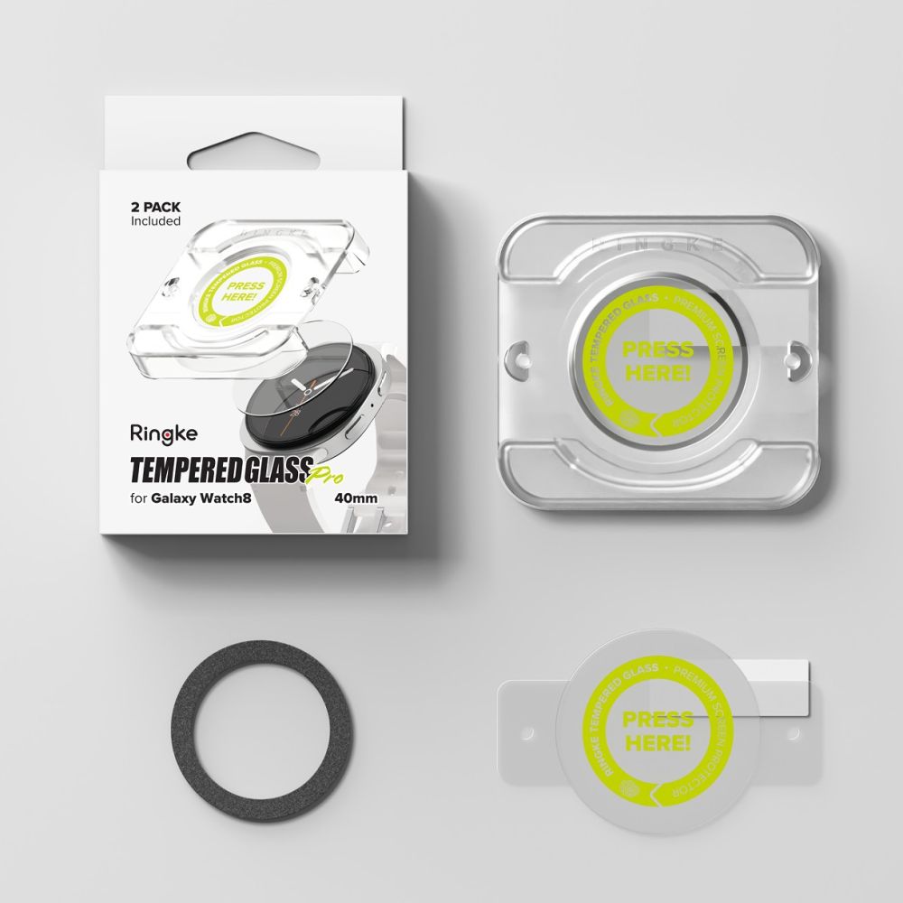Ringke temperet glas Pro 2-pakke til Samsung Galaxy Watch 8 40 mm - Clear