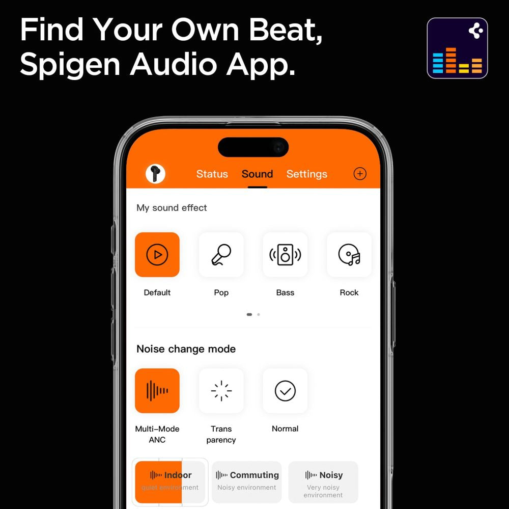 Spigen SA2402 ANC Pro Wireless Headphones - Black