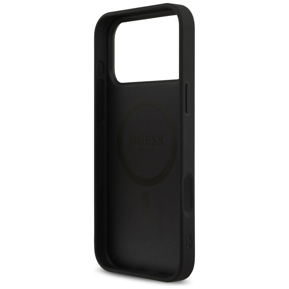Guess 4G Printed Stripes MagSafe case for iPhone 17 Pro Max - black
