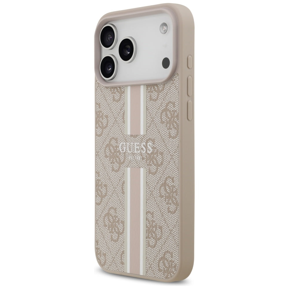 Guess 4G Printed Stripes MagSafe case for iPhone 17 Pro Max - pink