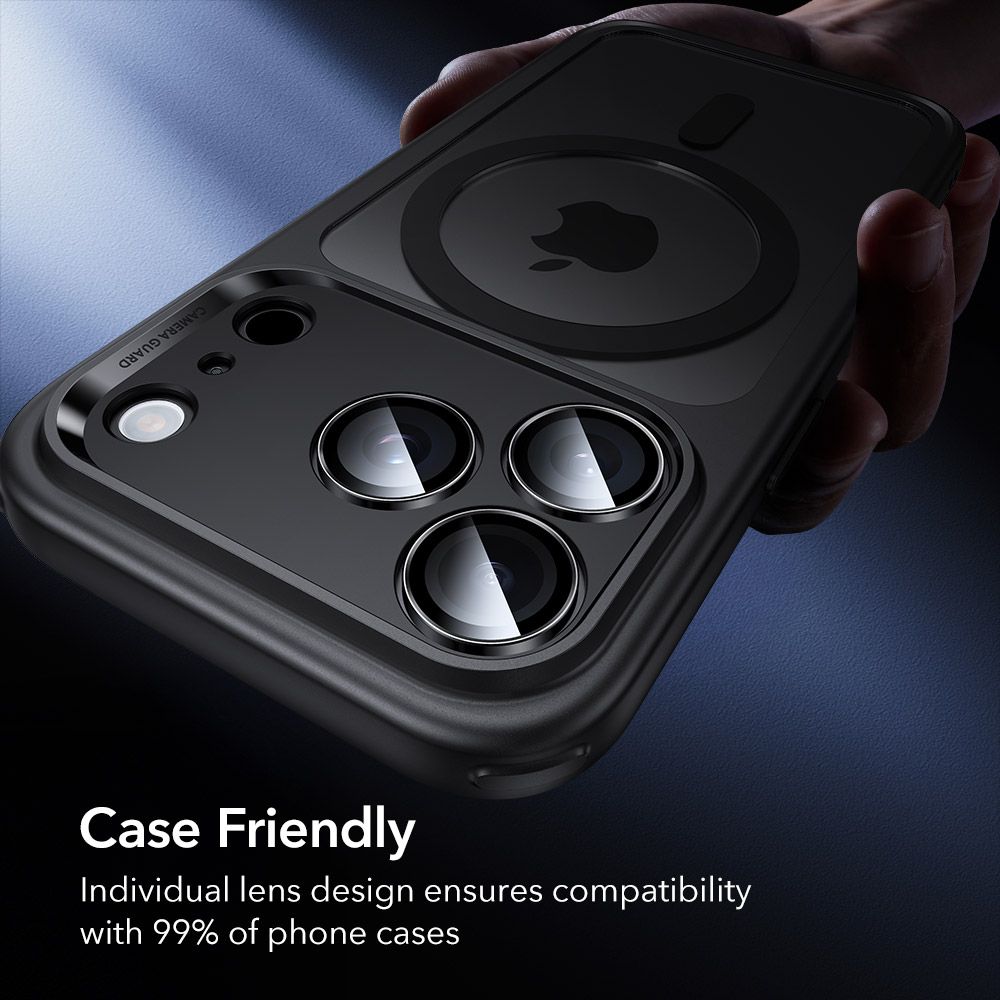 ESR Armorite Kamerabeskytter til iPhone 14 Pro / Pro Max / 15 Pro / Pro Max / 16 Pro / Pro Max / 17 Pro / Pro Max - sort