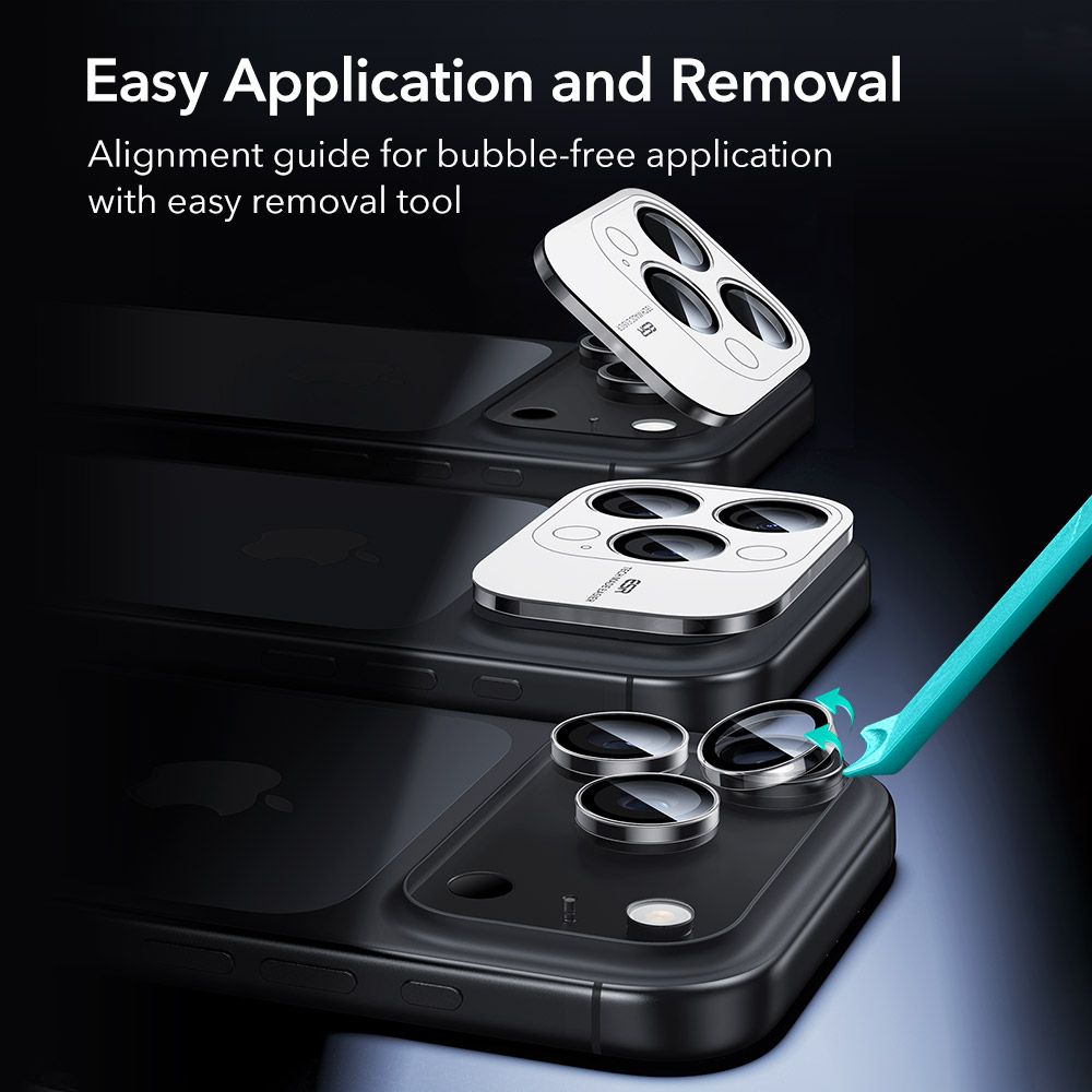 ESR Armorite Kamerabeskytter til iPhone 14 Pro / Pro Max / 15 Pro / Pro Max / 16 Pro / Pro Max / 17 Pro / Pro Max - Klar