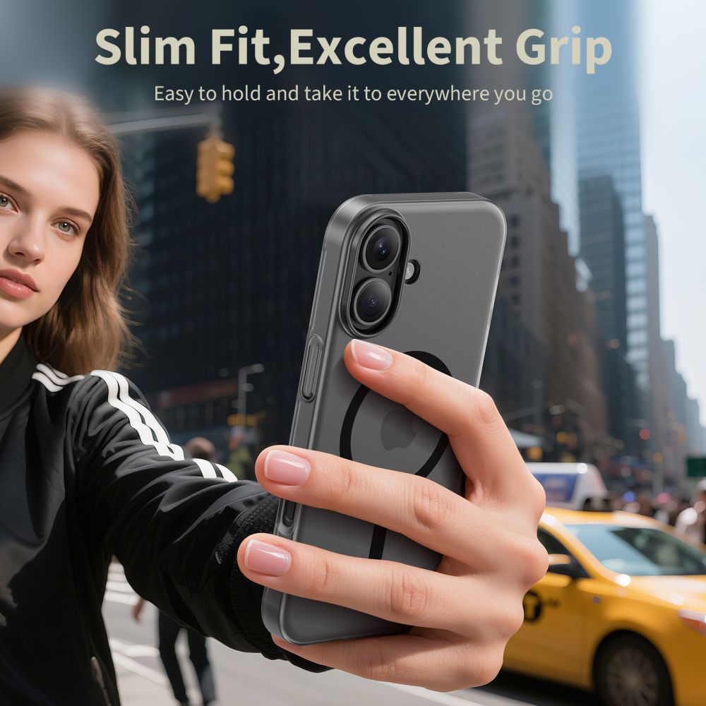 Tech-Protect MagSlim MagSafe fodtøj til iPhone 17 - matt sort