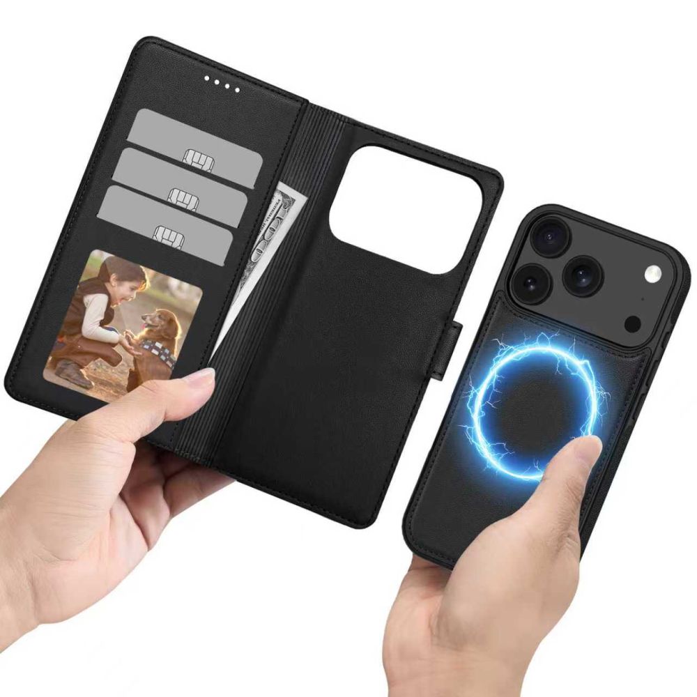 Tech-Protect Wallet MagSafe-kasse til iPhone 17 Pro - matt sort