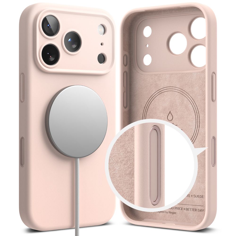 Ringke Silicone Magnetic MagSafe Case for iPhone 17 Pro - Pink
