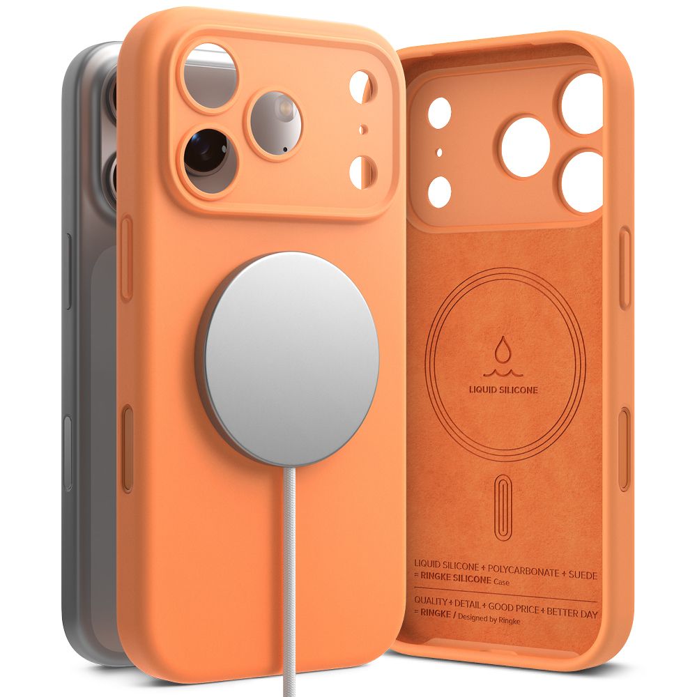 Ringke Silicone Magnetic MagSafe Case til iPhone 17 Pro - Orange