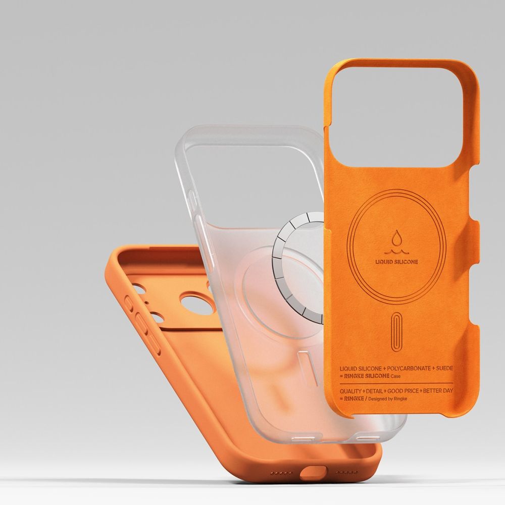 Ringke Silicone Magnetic MagSafe Case til iPhone 17 Pro - Orange