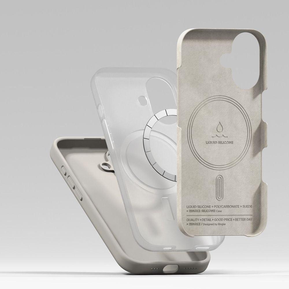 Ringke Silicone Magnetic MagSafe Case til iPhone 17 - Beige