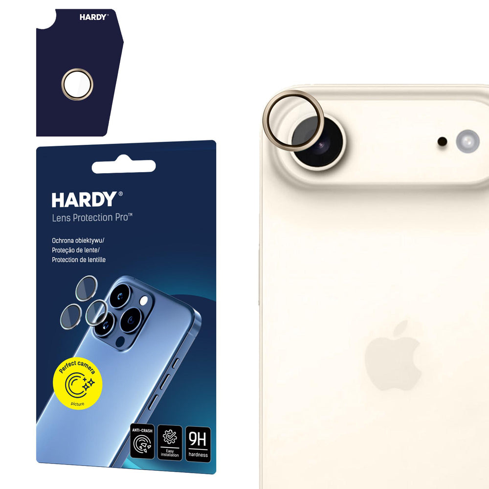 3mk HARDY Lens Protection Pro-linseglas til iPhone 17 Air - guld