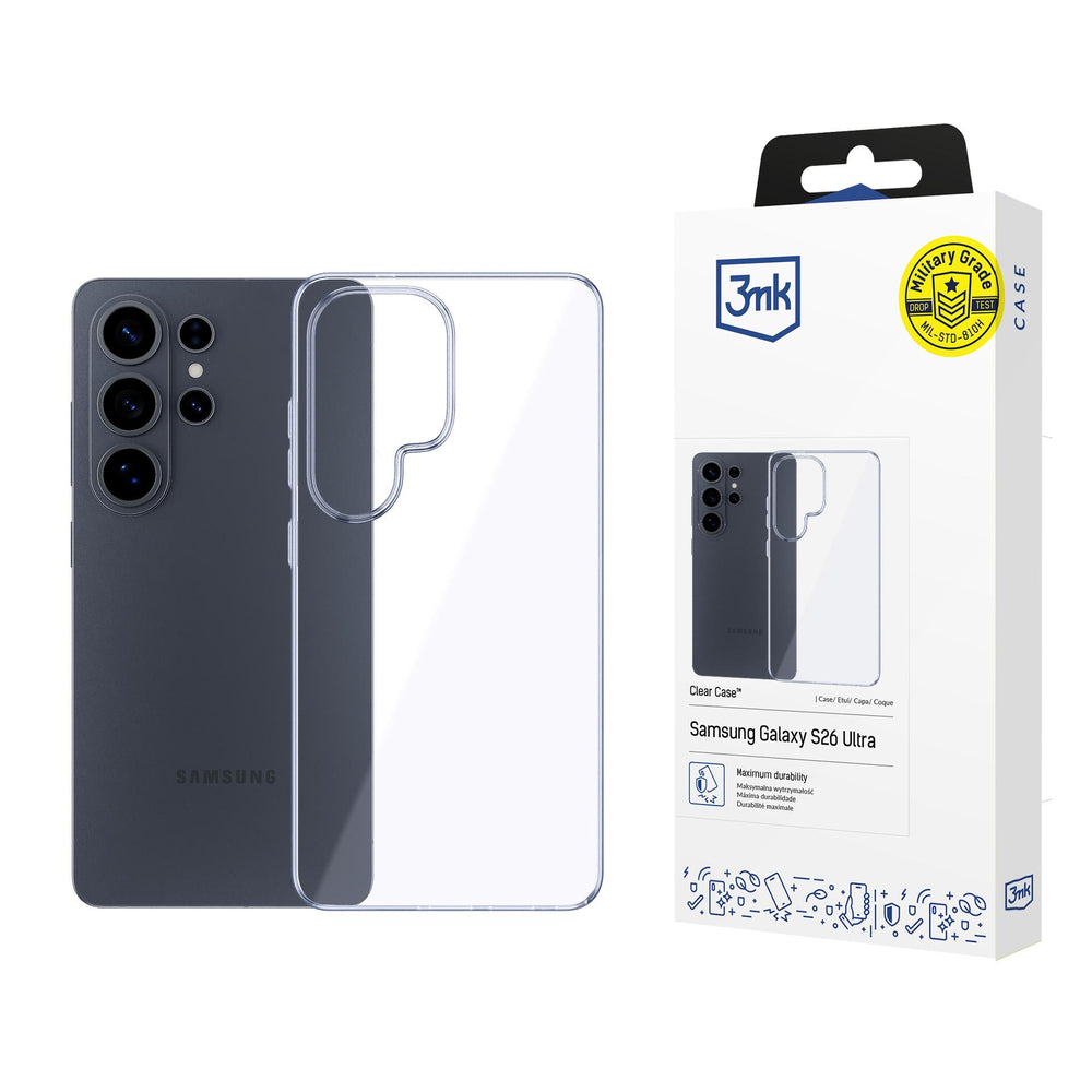 3mk Clear Case til Samsung Galaxy S26 Ultra - gennemsigtig