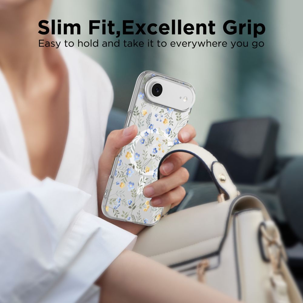 Tech-Protect FlexAir MagSafe Case til iPhone 17 Air - Daisies med blade