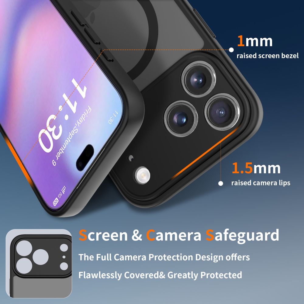 Tech-Protect BasicMag MagSafe Case til iPhone 17 Pro Max - Matte Black