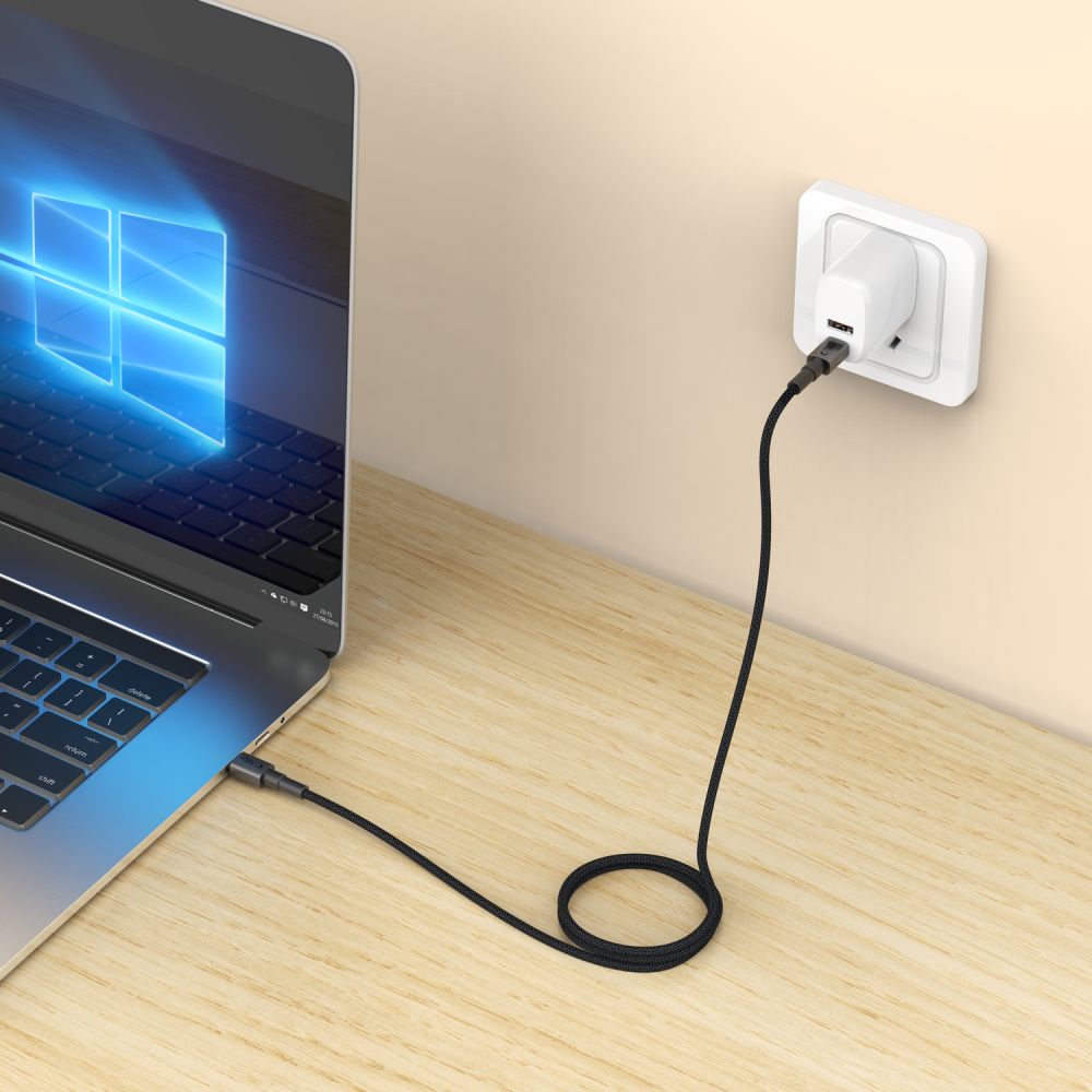 Tech-Protect Ultraboost DNA MagTwist USB-C PD-kabel 100W / 5A 200 cm - Grå