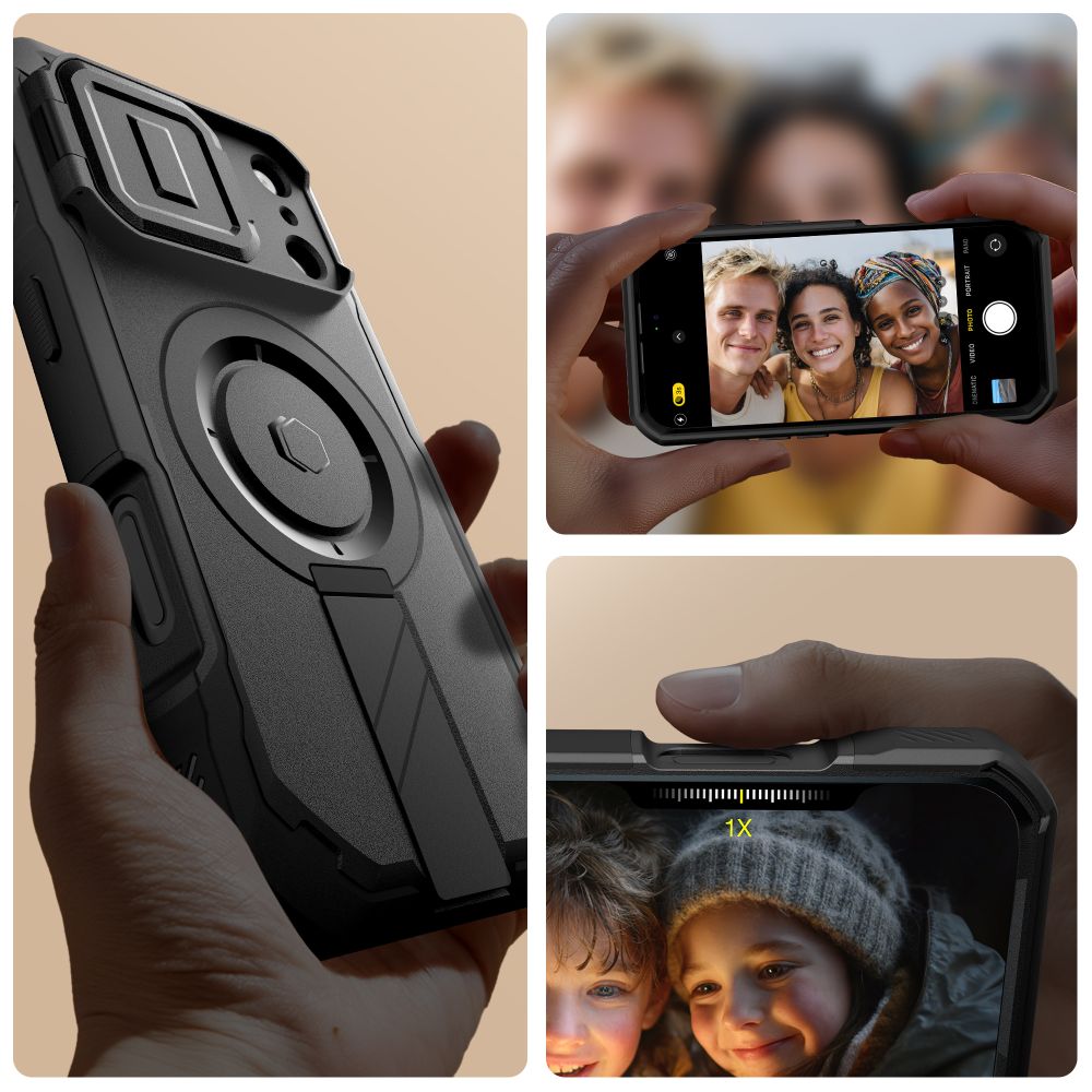 Tech-Protect Kevlar MagSafe Case til iPhone 17 Pro Max - sort