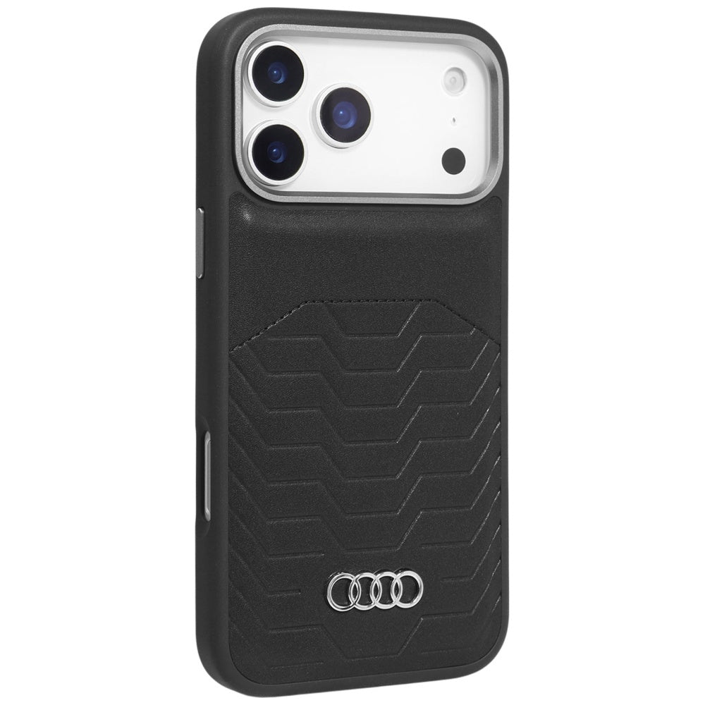 Audi GT MagSafe-foder af syntetisk læder til iPhone 17 Pro Max - sort