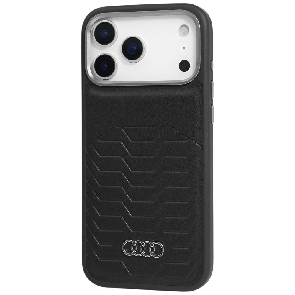 Audi GT MagSafe-foder af syntetisk læder til iPhone 17 Pro Max - sort