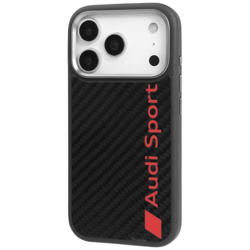 Audi R8 Carbon Fiber MagSafe Case til iPhone 17 Pro - sort