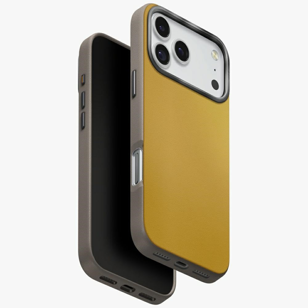 Uniq Lyden DS Case til iPhone 17 Pro Max Magclick opladning - gul-grå