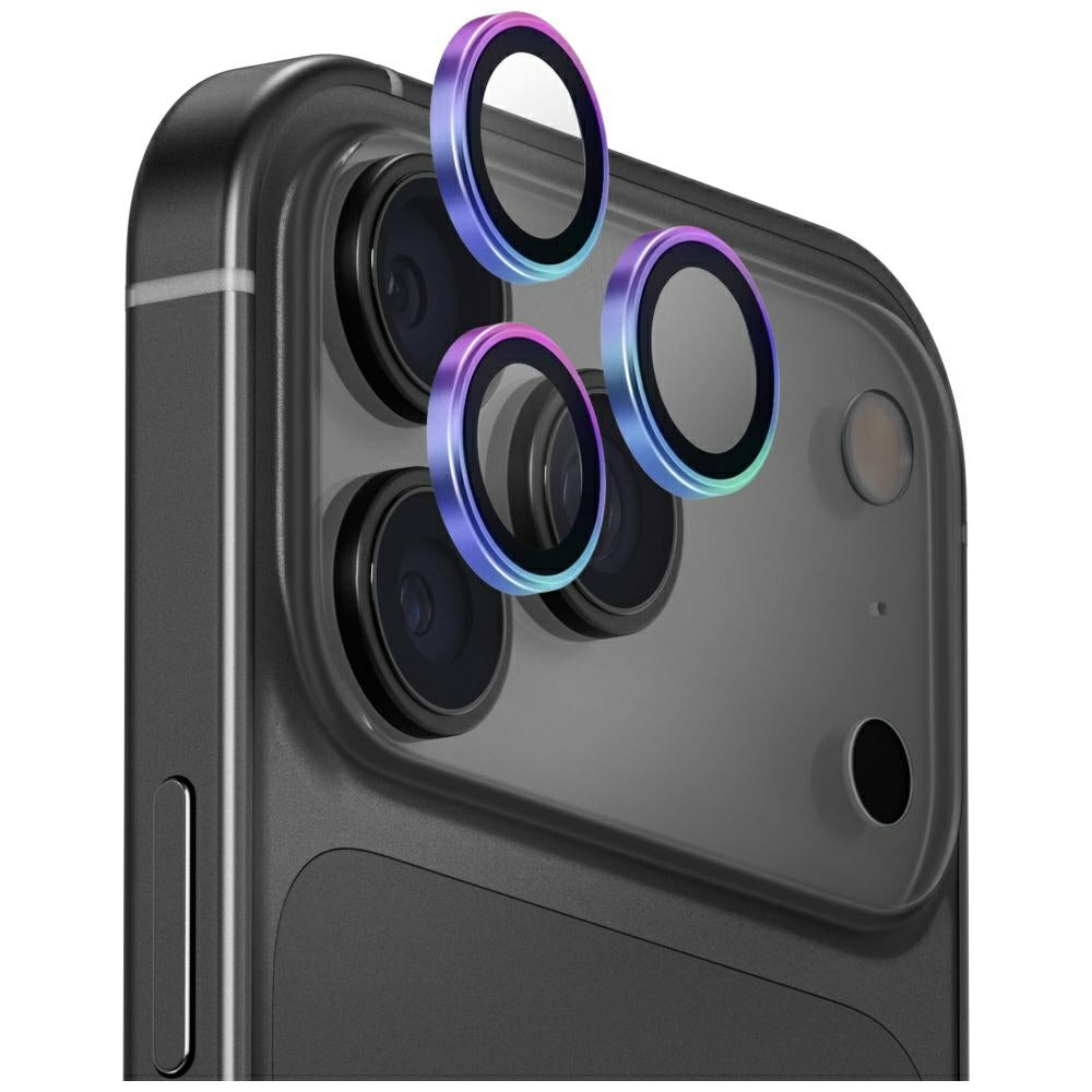 Uniq Optix Aluminium Camera Lens Protector til iPhone 17 Pro / iPhone 17 Pro Max med applikator - Multicolor