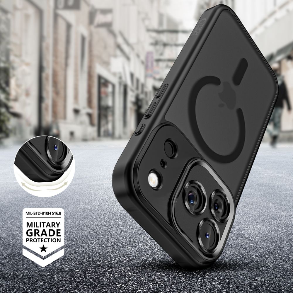 Tech-Protect MagCam MagSafe Case til iPhone 17 Pro Max - Matte sort