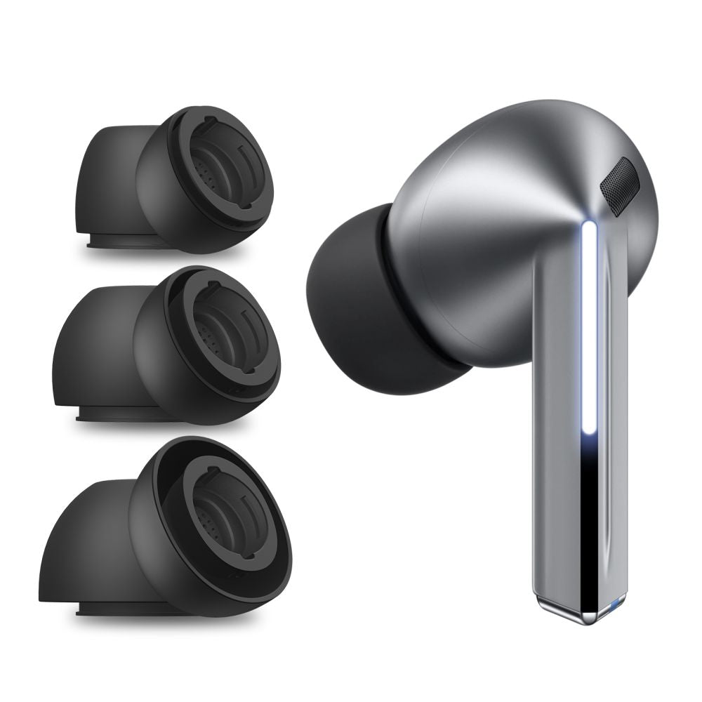 Tech-Protect Ear Tips til Samsung Galaxy Buds 3 Pro i størrelser S / M / L - sort (3 st.)