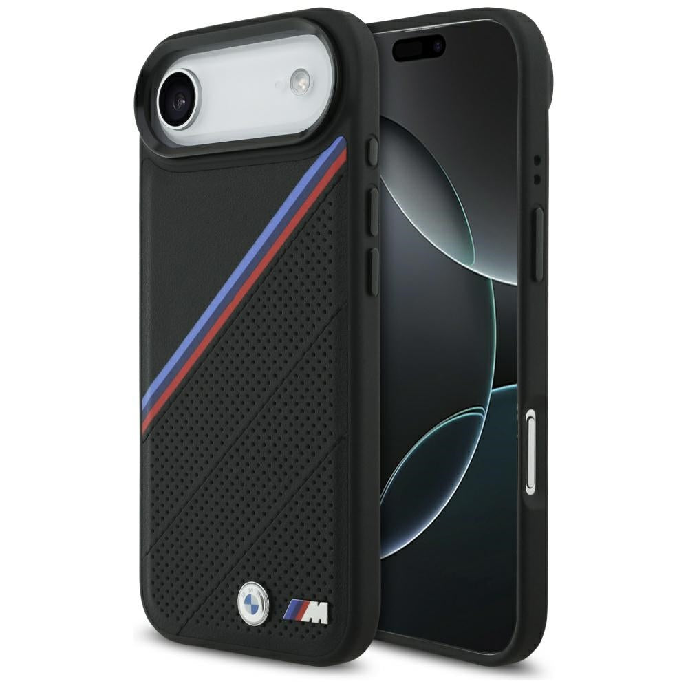 BMW M Tricolor Metal Logo MagSafe Case til iPhone 17 Air - sort